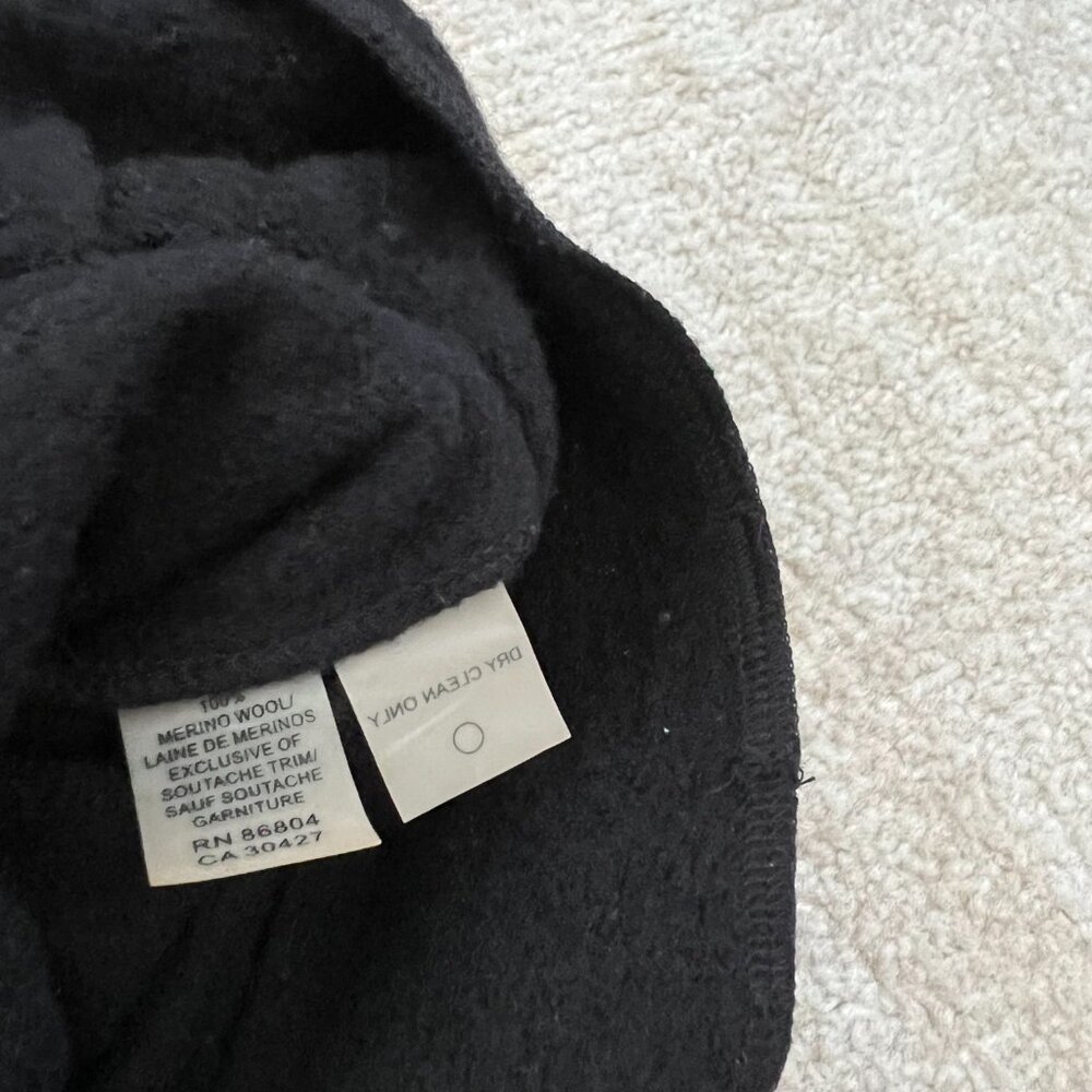 Magaschoni Wool Ruffle Black Jacket S - Picture 9 of 9